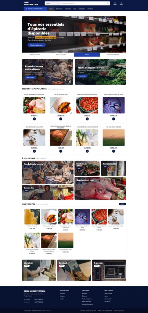 Modèle DEMO ALIMENTATION